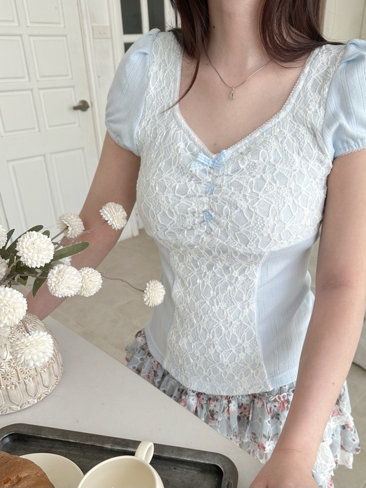 Baby bluecy top