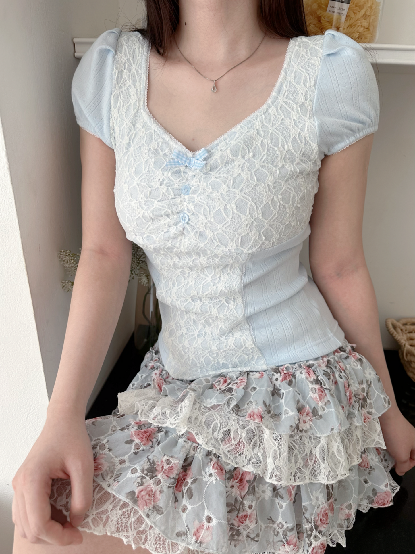 Baby bluecy top