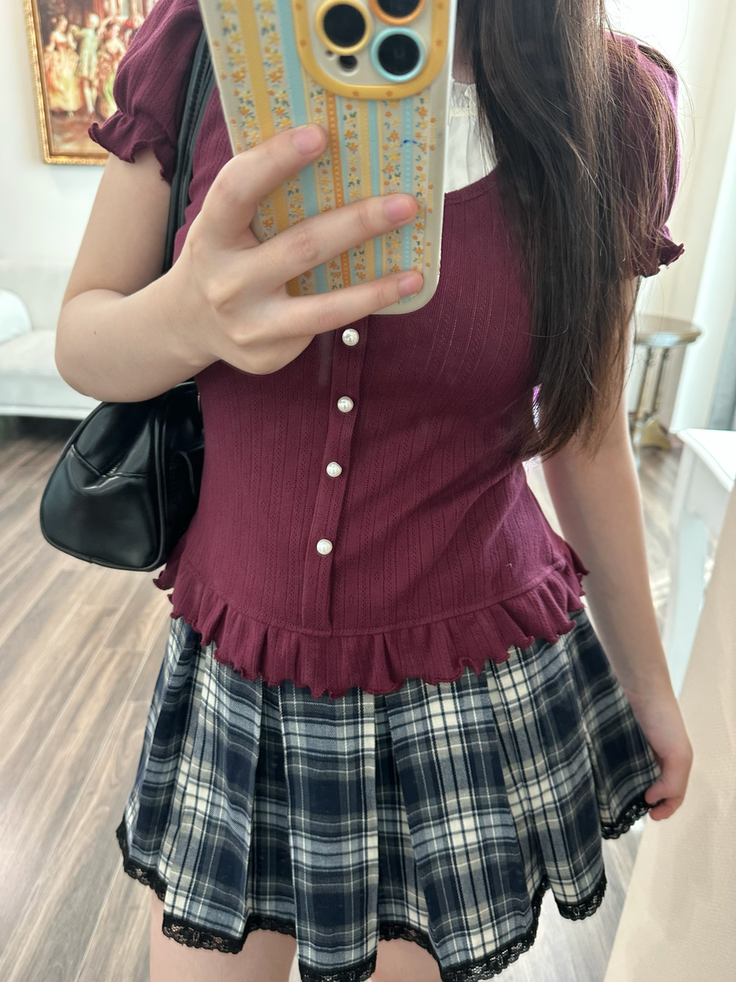 Melanie top (dark red)