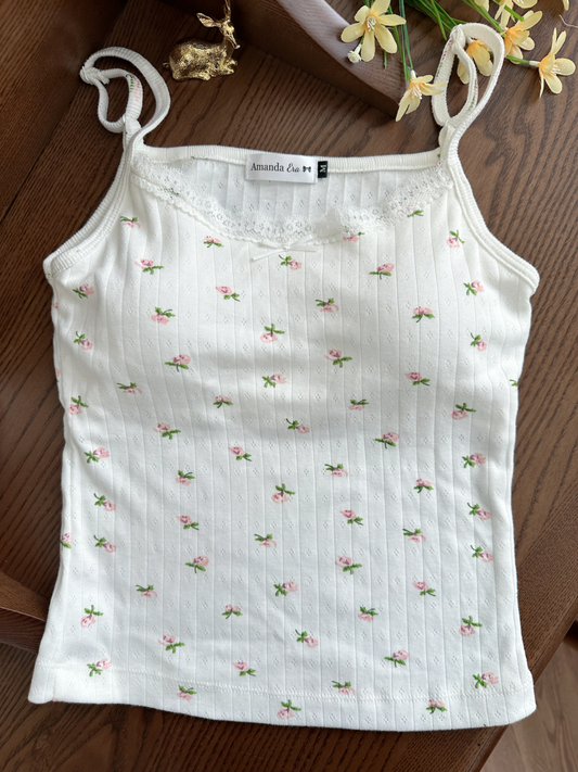 Rose floral cami