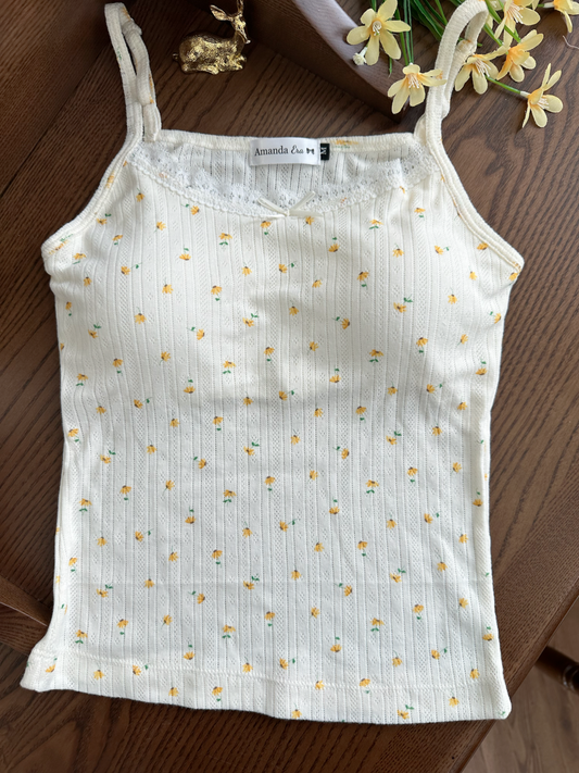 Yellow floral cami