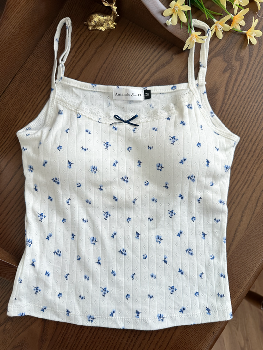 Blue floral cami