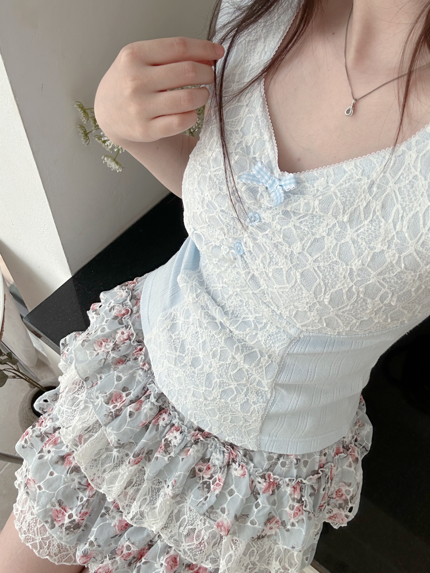 Sea ruffle skirt