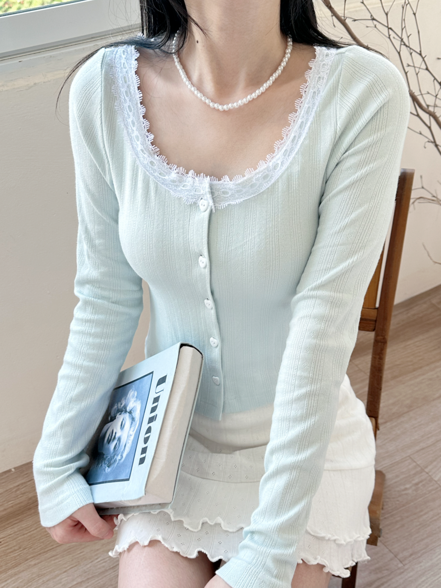 Freya top (light mint)