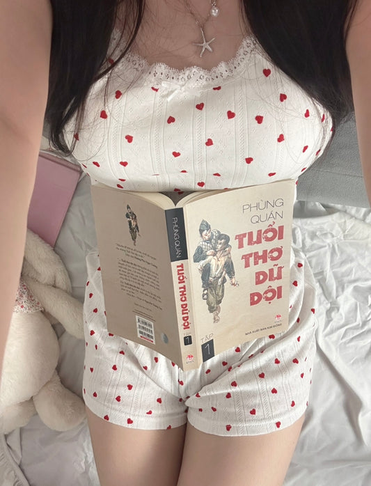 Red heart pyjamas (set)