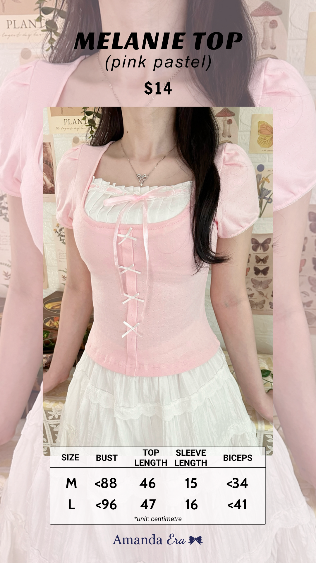 Melanie top (pink pastel)