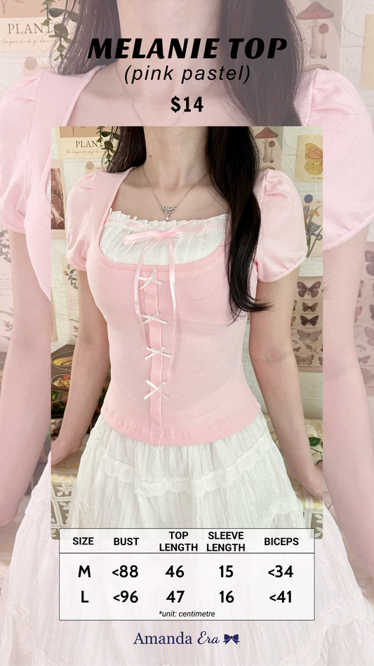 Melanie top (pink pastel)