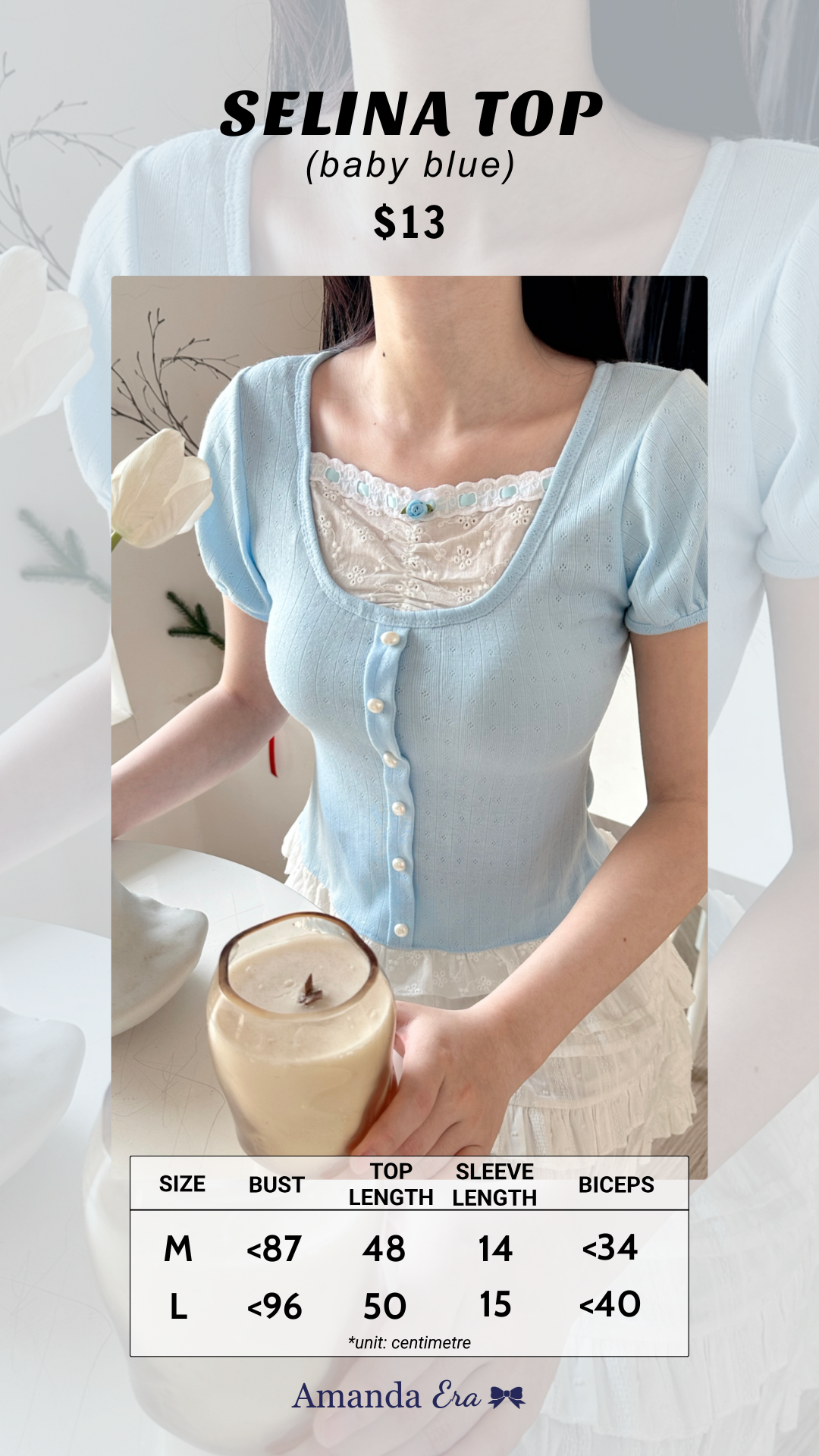 Selina top (baby blue)