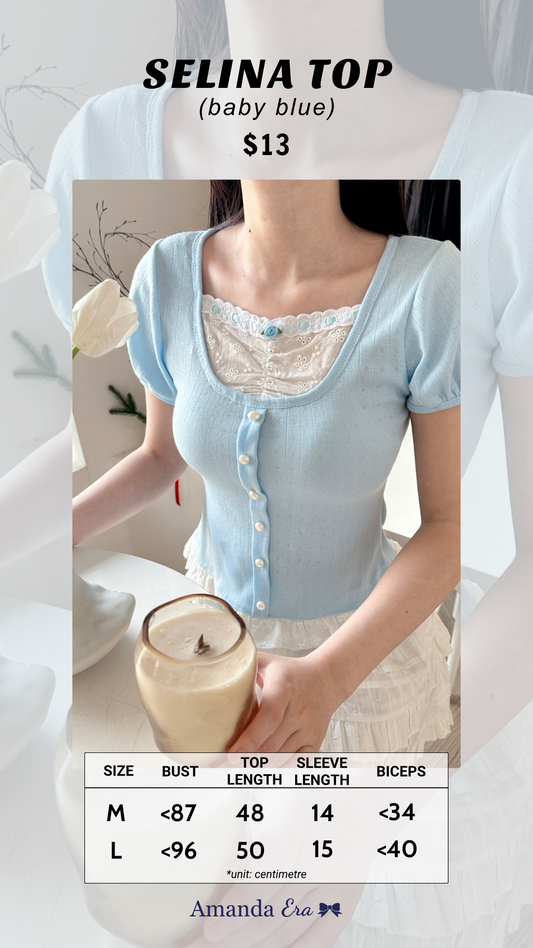 Selina top (baby blue)