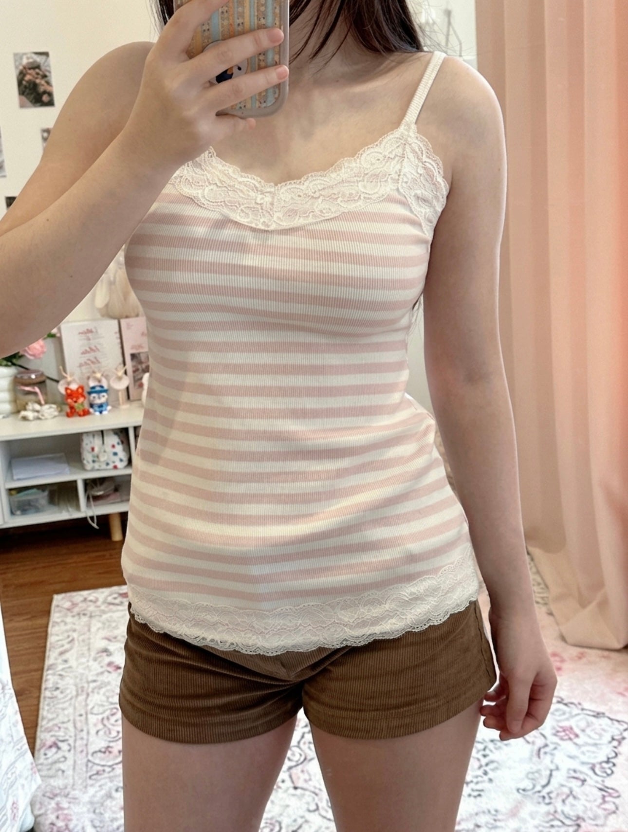 Stripe lace cami (ver 2)