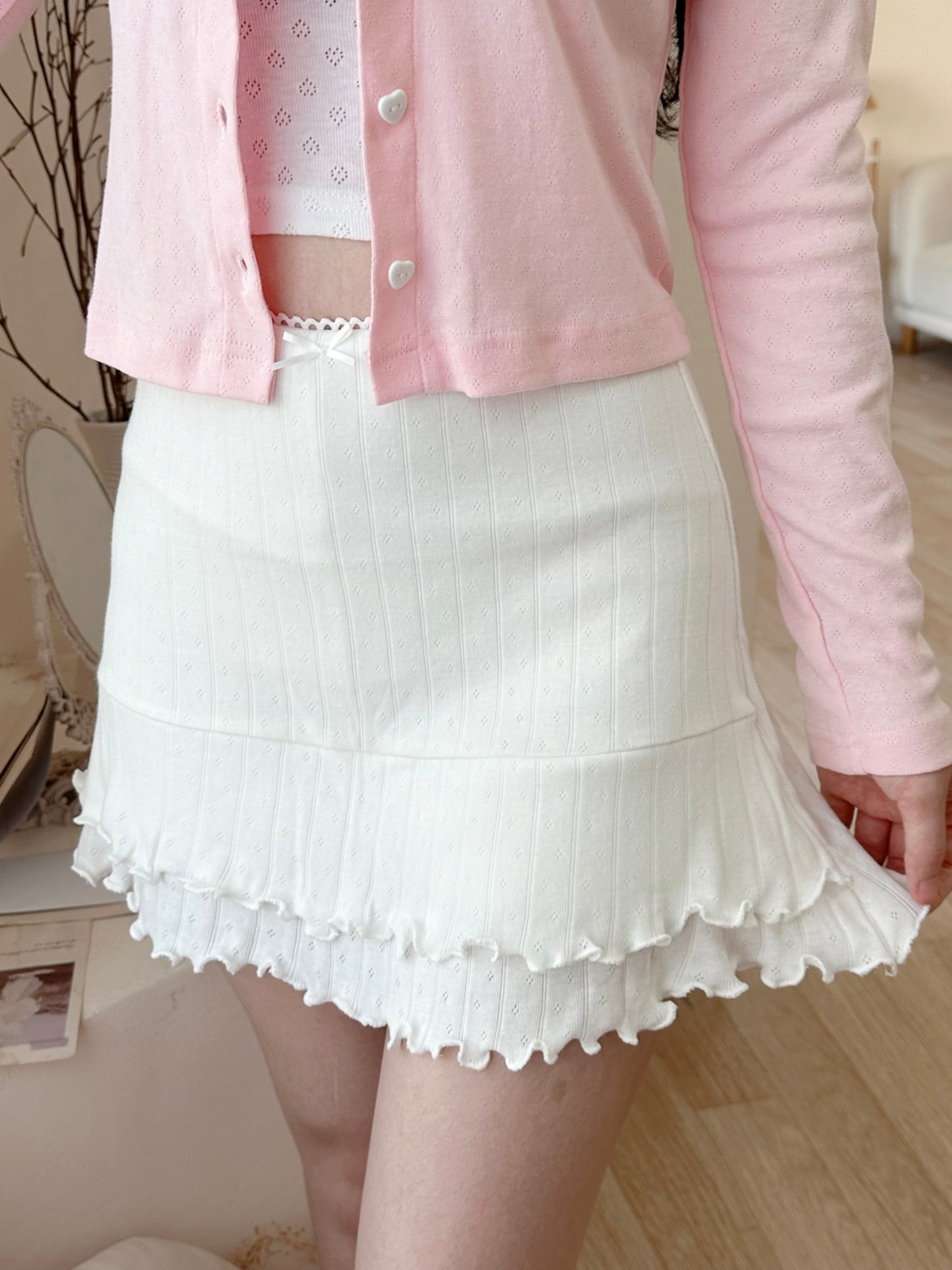 Two layer skirt (white)