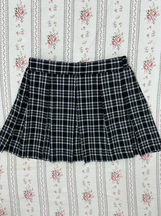 Plaid skirt (black)