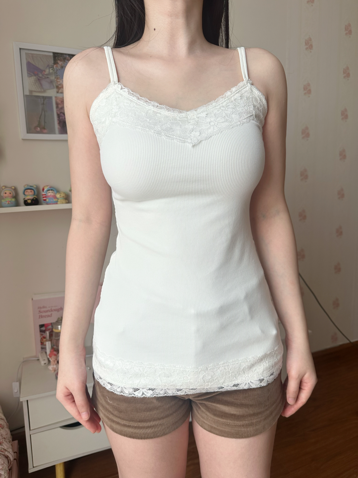 White lace cami
