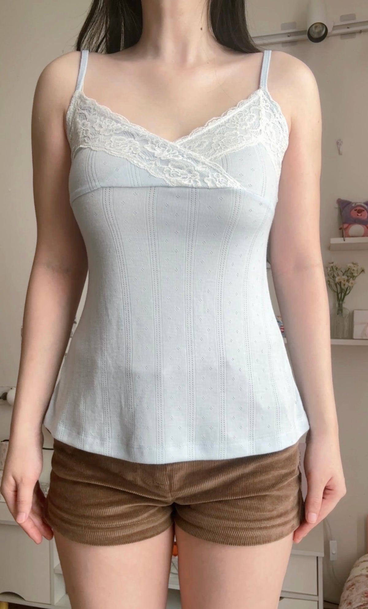 Blue wrap cami