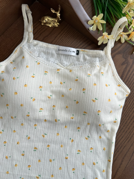 Yellow floral cami