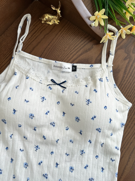 Blue floral cami