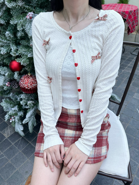 Waffle cardigan