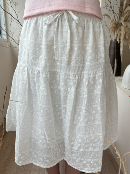 White embroidered skirt
