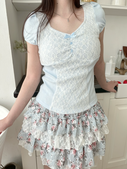 Sea ruffle skirt