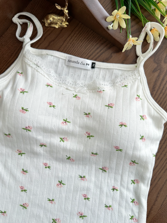 Rose floral cami