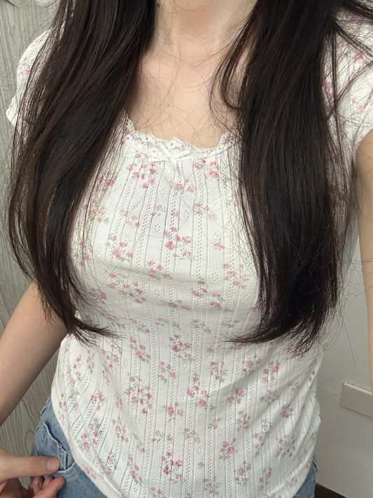 Floral basic top (short sleeve)