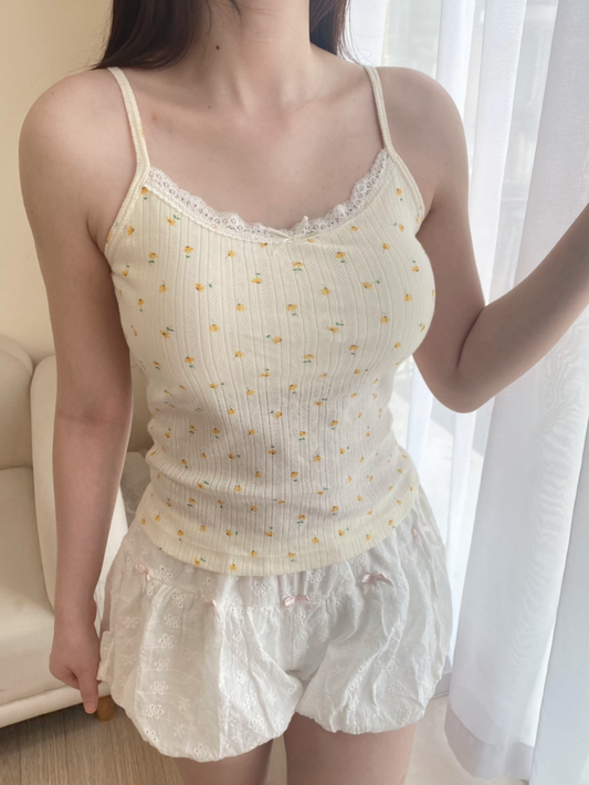 Yellow floral cami