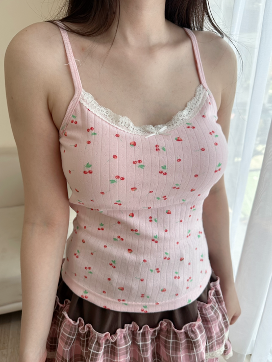 Pink cherrie cami