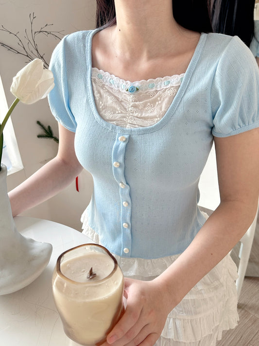 Selina top (baby blue)