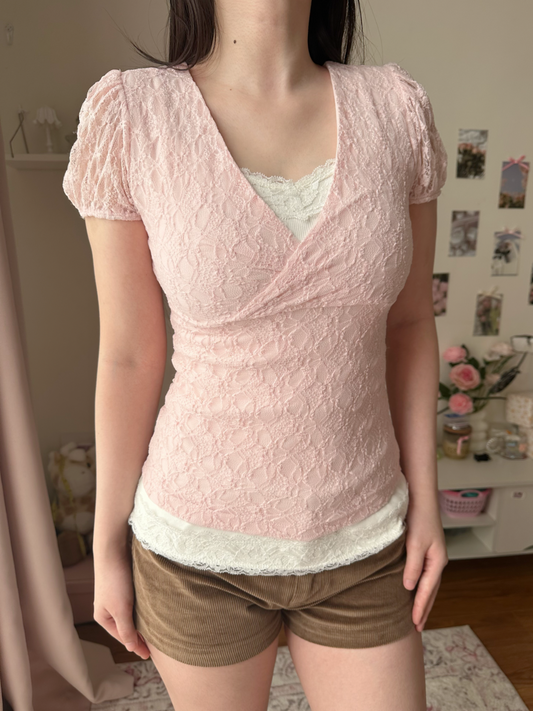 Lexi top (pink - short sleeve)